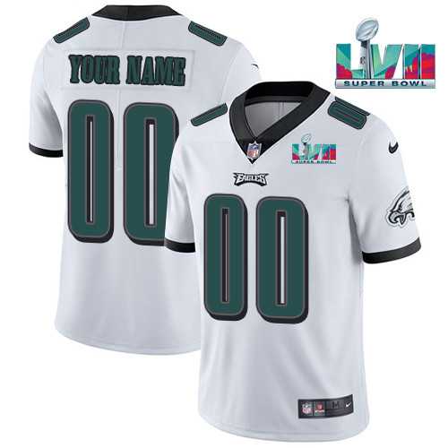 Men & Women & Youth Philadelphia Eagles Custom White Super Bowl LVII Patch Vapor Untouchable Limited Stitched Jersey,We sell and wholesale Men & Women & Youth Philadelphia Eagles Custom White Super Bowl LVII Patch Vapor Untouchable Limited Stitched Jersey on line form chian!
